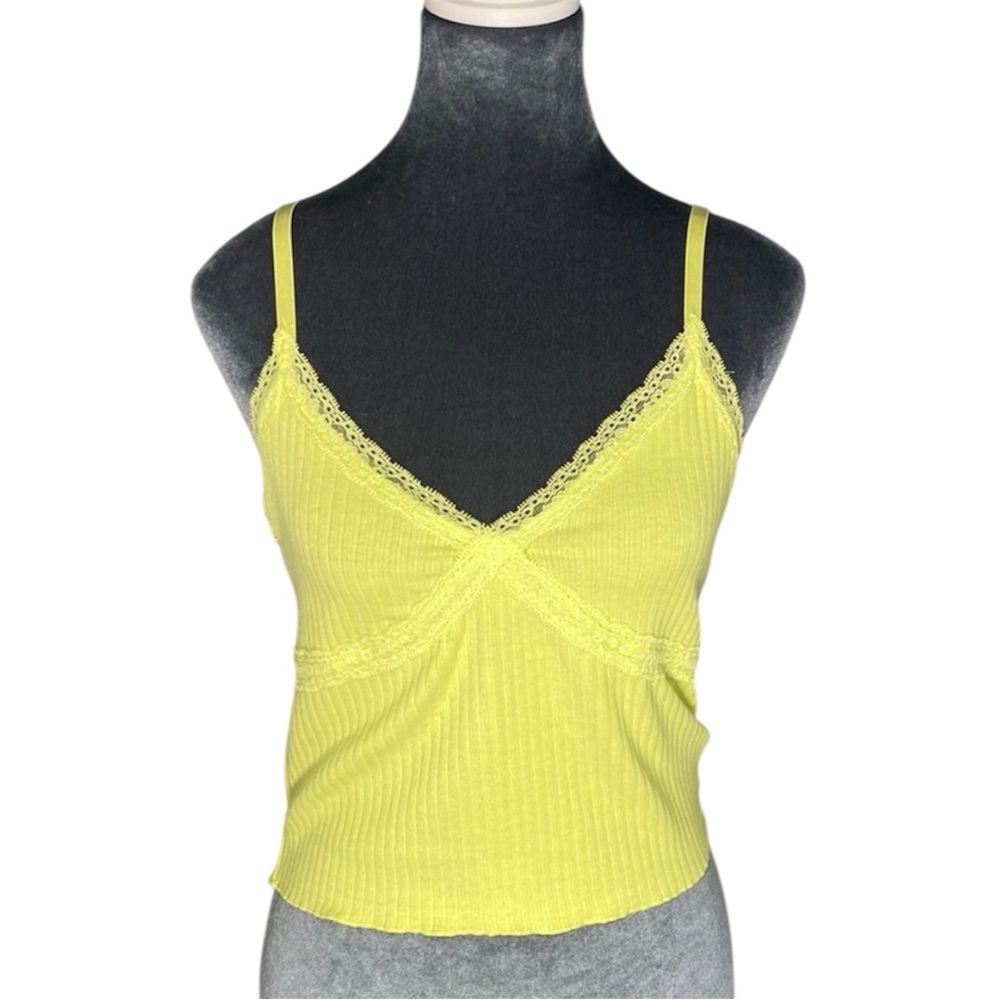 Wild Fable Neon Yellow Lace Camisole Medium